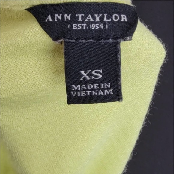 ANN Taylor Neon Yellow Tank with Flair Waist - Picture 12 of 12